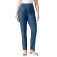 thumbnail image 1 of Roaman's Women's Plus Size Easy-Wear Straight Leg Jean, 1 of 6