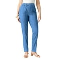 thumbnail image 1 of Roaman's Women's Plus Size Tall Plus Size Easy-Wear Straight Leg Jean, 1 of 5