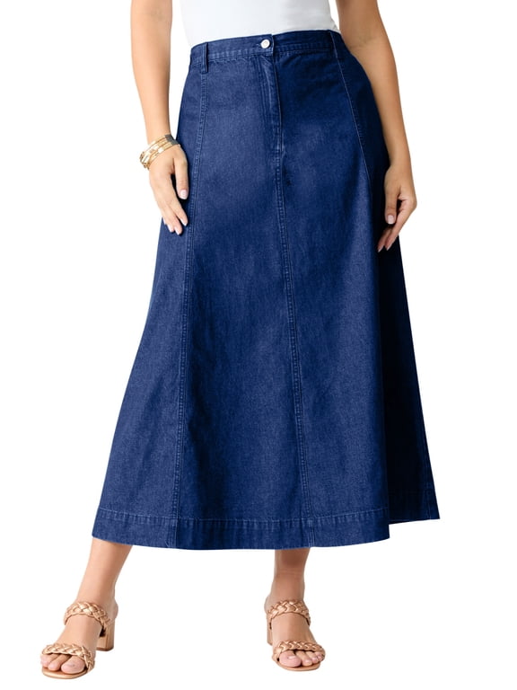 Women's Plus Size Tall Plus Size 24/7 A Line Maxi Skirt