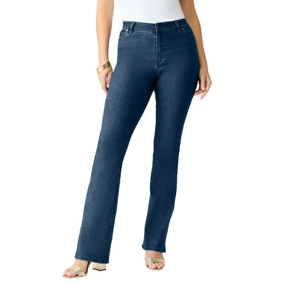 Roaman's Women's Plus Size Tall Plus Size Classic Stretch Bootcut Jean