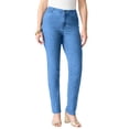 thumbnail image 1 of Roaman's Women's Plus Size Tall Plus Size 24/7 Stretch Straight Leg Jean, 1 of 6
