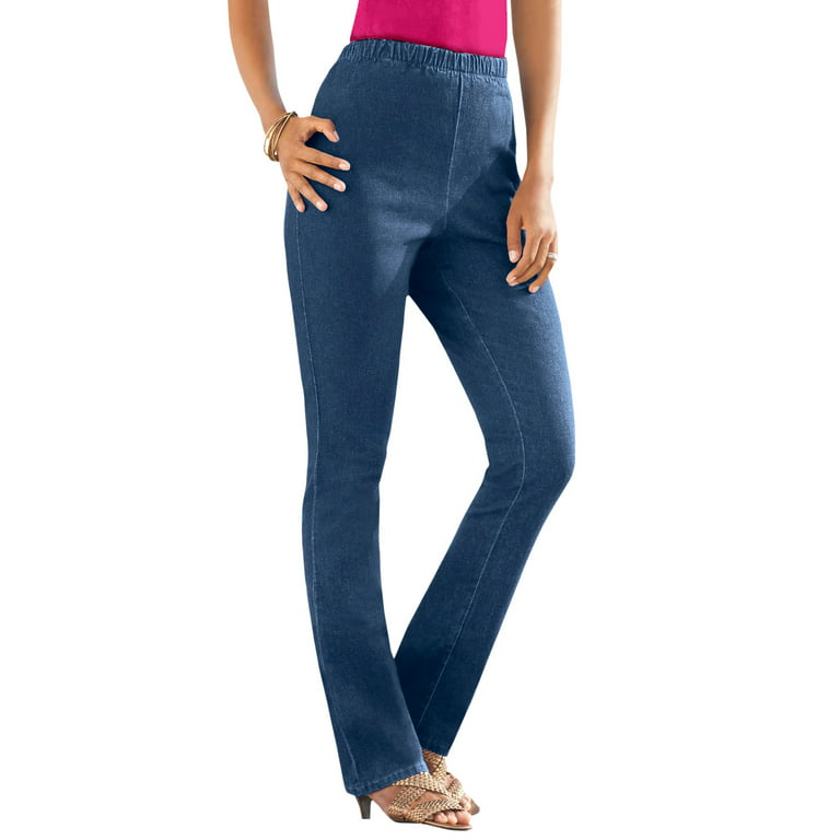 Roaman's Women's Plus Size Tall Straight-Leg Comfort Stretch Jean Jean