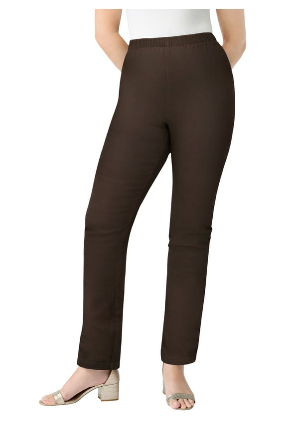 Women's Plus Size Tall Plus Size Comfort Stretch Straight Leg Jean