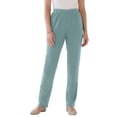 thumbnail image 1 of Roaman's Women's Plus Size Petite Plus Size Soft Knit Relaxed Pull-On Straight Leg Pant, 1 of 6