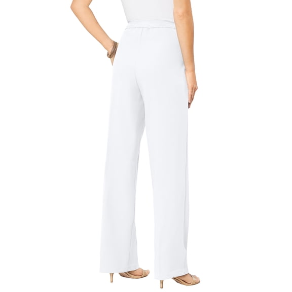 Roaman's Women's Plus Size Tall Plus Size Wide Leg Bend Over Pant