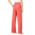 thumbnail image 1 of Roaman's Women's Plus Size Tall Plus Size Wide Leg Bend Over Pant, 1 of 6
