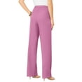 thumbnail image 1 of Roaman's Women's Plus Size Tall Plus Size Wide Leg Bend Over Pant, 1 of 6