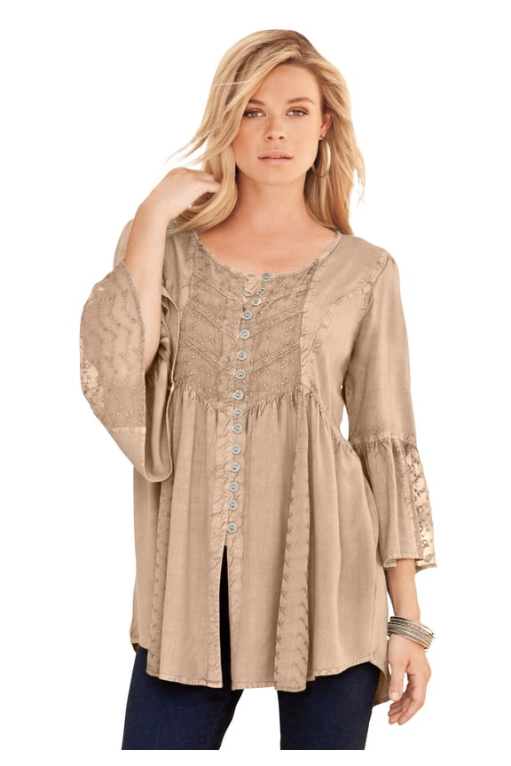 Women's Plus Size Taylor Acid Wash Big Shirt