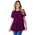 thumbnail image 1 of Roaman's Women's Plus Size Textured Knit Swing Tee, 1 of 4