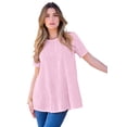 thumbnail image 1 of Roaman's Women's Plus Size Textured Knit Swing Tee, 1 of 4