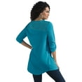 thumbnail image 1 of Roaman's Women's Plus Size Textured Lace Trimmed Tunic, 1 of 5
