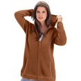 thumbnail image 1 of Roaman's Women's Plus Size Thermal Waffle Hoodie Zip Up Cardigan Jacket, 1 of 5