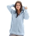 thumbnail image 1 of Roaman's Women's Plus Size Thermal Waffle Hoodie Zip Up Cardigan Jacket, 1 of 5