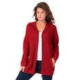 thumbnail image 1 of Roaman's Women's Plus Size Thermal Waffle Hoodie Zip Up Cardigan Jacket, 1 of 5