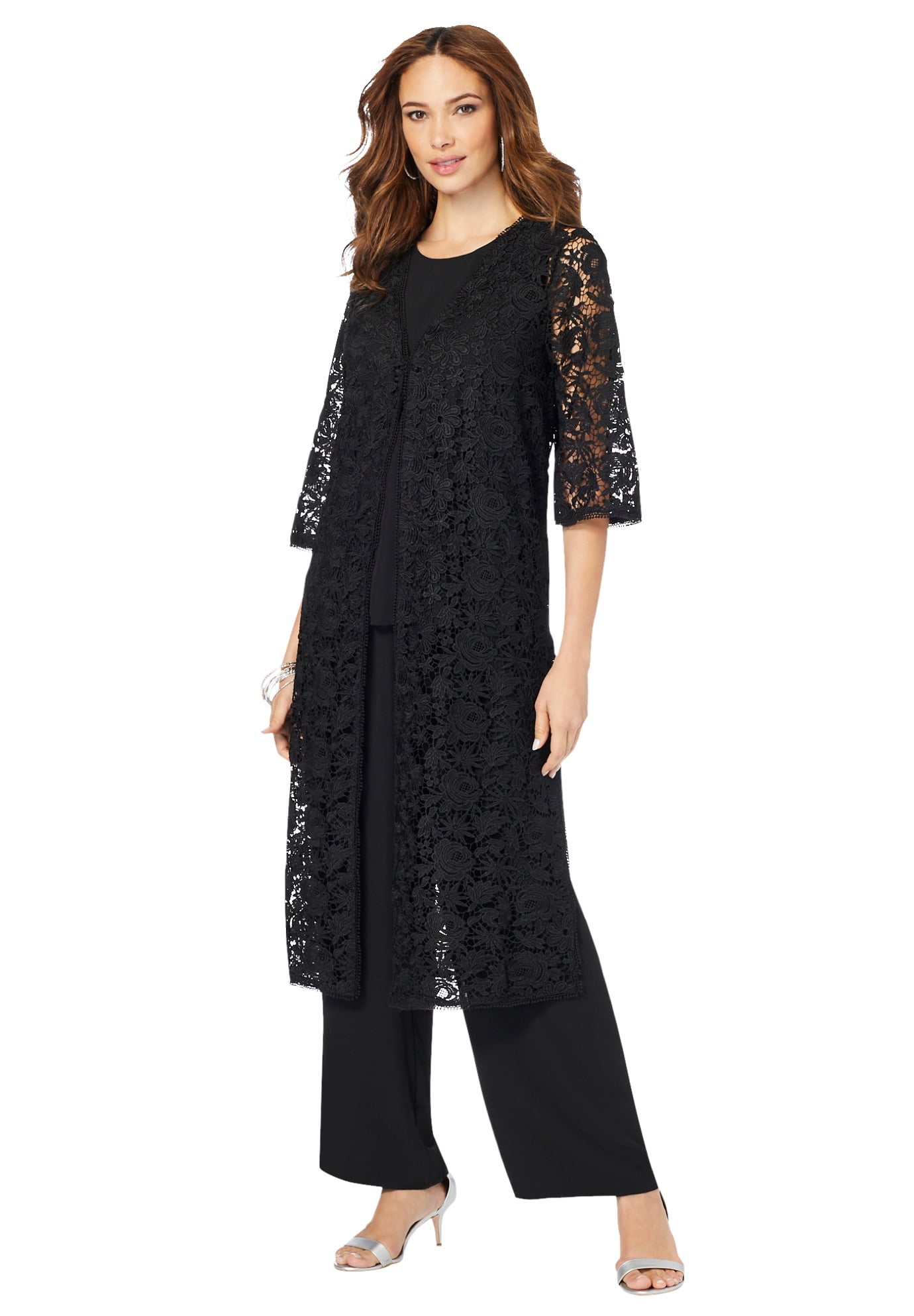 Lace Duster Pant Set