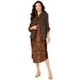 Roaman's Women's Plus Size ThreeQuarter Sleeve Jacket Dress Set With
