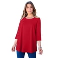 thumbnail image 1 of Roaman's Women's Plus Size Ultimate Three Quarter Sleeve Swing Tee, 1 of 6
