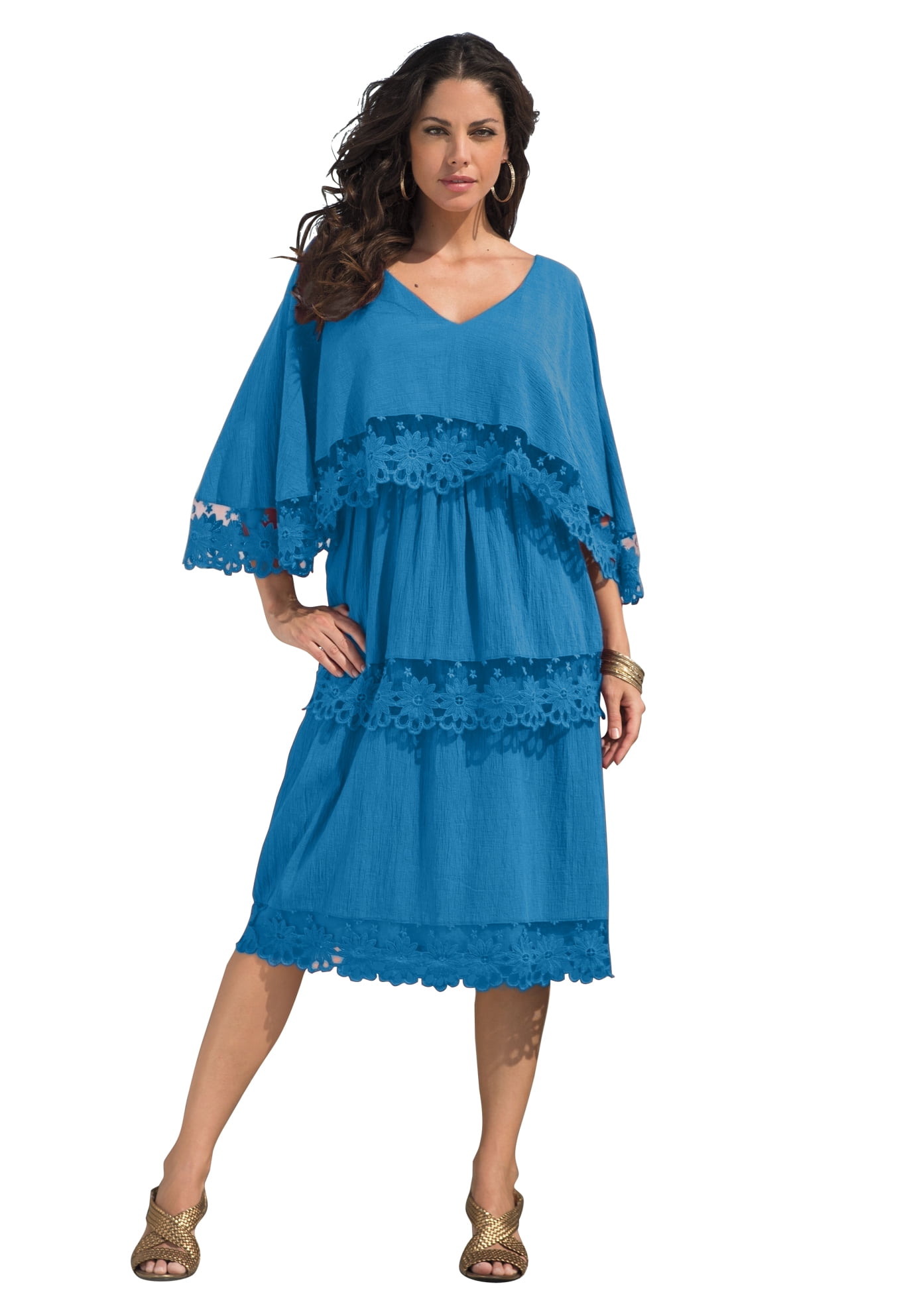 Together crinkle top lace dress