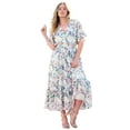 thumbnail image 1 of Roaman's Women's Plus Size Tiered Ruffle Dress, 1 of 1