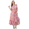 thumbnail image 1 of Roaman's Women's Plus Size Tiered Ruffle Dress, 1 of 3