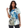 thumbnail image 1 of Roaman's Women's Plus Size Travel Graphic Tee, 1 of 6