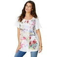 thumbnail image 1 of Roaman's Women's Plus Size Travel Graphic Tee, 1 of 6