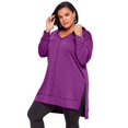 thumbnail image 1 of Roaman's Women's Plus Size Tunic Hoodie Hoodie, 1 of 5