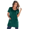 thumbnail image 1 of Roaman's Women's Plus Size Two Pocket Soft Knit Swing Tunic, 1 of 4