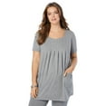 thumbnail image 1 of Roaman's Women's Plus Size Two Pocket Soft Knit Swing Tunic, 1 of 5