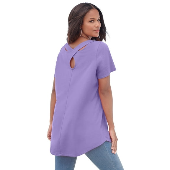 Roaman's Women's Plus Size Ultimate Crisscross Back Tunic