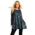 thumbnail image 1 of Roaman's Women's Plus Size Ultimate Long Sleeve Crewneck Swing Tunic, 1 of 2