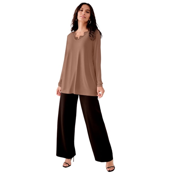 Roaman's Women's Plus Size Ultimate Long-Sleeve Swing Tee