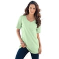 thumbnail image 1 of Roaman's Women's Plus Size Ultimate Short Sleeve Sweetheart Tee, 1 of 2
