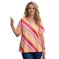 thumbnail image 1 of Roaman's Women's Plus Size Ultimate Short Sleeve Swing Tee, 1 of 6