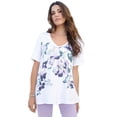 thumbnail image 1 of Roaman's Women's Plus Size Ultimate Short Sleeve Swing Tee, 1 of 6