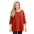 thumbnail image 1 of Roaman's Women's Plus Size Ultimate Three Quarter Sleeve Swing Tee, 1 of 6