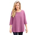 thumbnail image 1 of Roaman's Women's Plus Size Ultimate Three Quarter Sleeve Swing Tee, 1 of 6