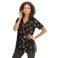 thumbnail image 1 of Roaman's Women's Plus Size Cotton Ultimate V-Neck Tee, 1 of 6