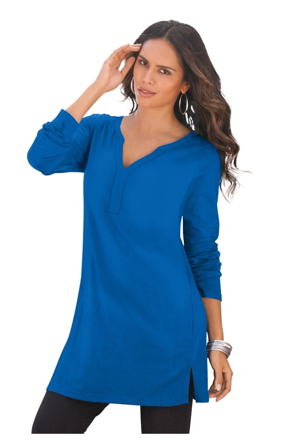 Women's Plus Size Ultimate Y Neck Tunic