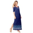thumbnail image 1 of Roaman's Women's Plus Size Petite Plus Size Cold Shoulder Maxi Dress, 1 of 4