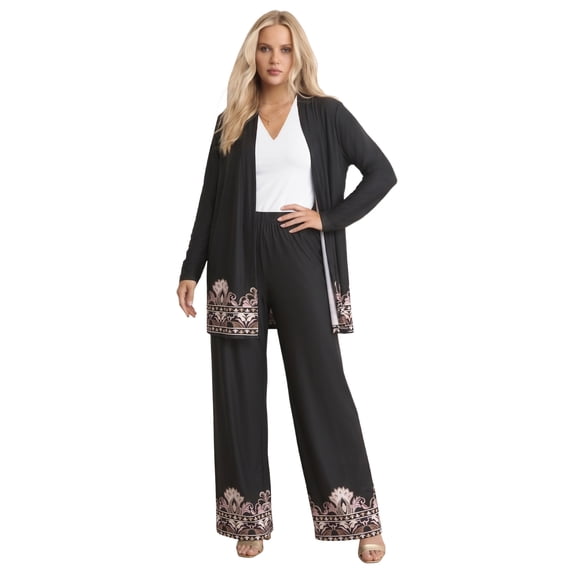 Roaman's Women's Plus Size Ultrasmooth Fabric Long Sleeve Cardigan