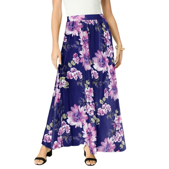 Roaman's Women's Plus Size Ultrasmooth Fabric Maxi Skirt