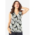 thumbnail image 1 of Roaman's Women's Plus Size Ultrasmooth Fabric V Neck Tank, 1 of 5