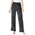 thumbnail image 1 of Roaman's Women's Plus Size Ultrasmooth Fabric Wide-Leg Pant Stretch Jersey, 1 of 5
