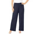 thumbnail image 1 of Roaman's Women's Plus Size Petite Ultrasmooth Fabric Wide-Leg Pant, 1 of 4