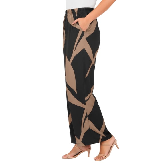 Roaman's Women's Plus Size Ultrasmooth Fabric Wide-Leg Pant