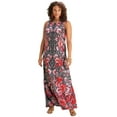 thumbnail image 1 of Roaman's Women's Plus Size Petite Ultrasmooth Fabric Sleeveless Maxi Dress, 1 of 4