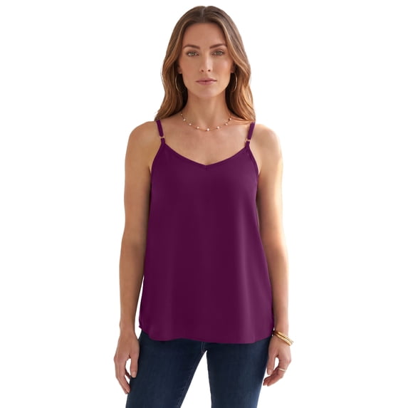Roaman's Women's Plus Size V Neck Cami