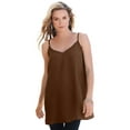 thumbnail image 1 of Roaman's Women's Plus Size V Neck Cami, 1 of 3