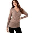 thumbnail image 1 of Roaman's Women's Plus Size V-Neck Mesh Blouse, 1 of 1